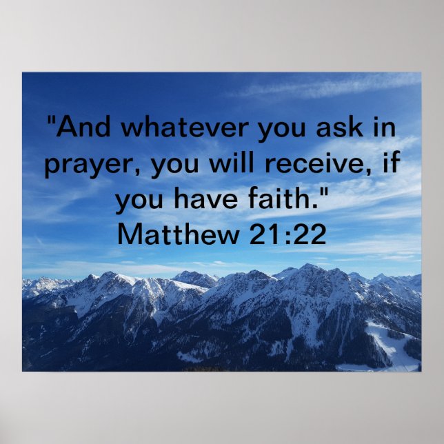 SIIE Matthew 21:22 Himlar Poster (Framsidan)