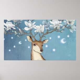 Sika Hjort Magnolia Poster