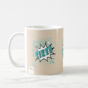 SIKED Tecknad Tal Bubble Meme Funny Creme Kaffemugg