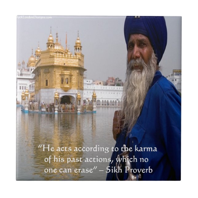 Sikh actions/Karma Proverb Kakelplatta (Framsidan)