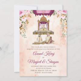 Sikh bröllopsinbjudningar & Anand Karaj bröllopsko Inbjudningar