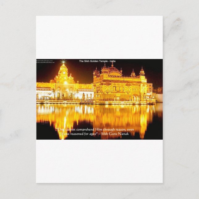 Sikh: Golden Temple in India Gifts and Tees Vykort (Framsida)