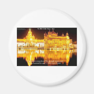 Sikh Gyllene Templet i Indien presenter & T-shirts Magnet