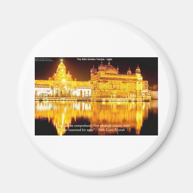 Sikh Gyllene Templet i Indien presenter & T-shirts Magnet (Framsidan)