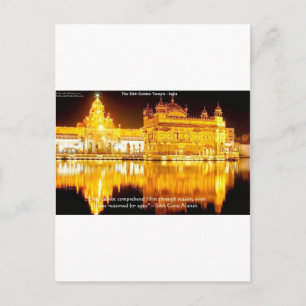 Sikh Gyllene Templet i Indien presenter & T-shirts Vykort