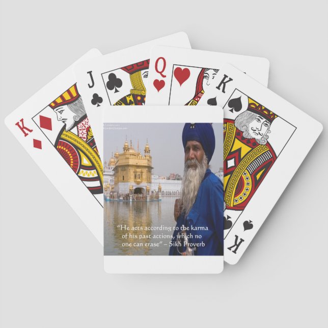 Sikh handlingar/Karmaordspråk Kortlek (Baksidan)