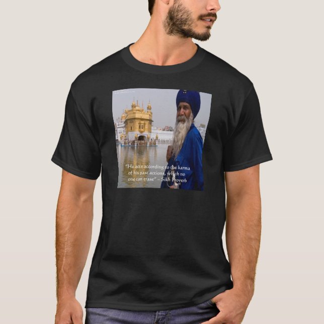 Sikh handlingar/Karmaordspråk T Shirt (Framsida)