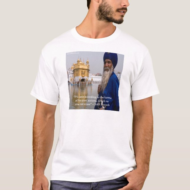Sikh handlingar/Karmaordspråk T Shirt (Framsida)