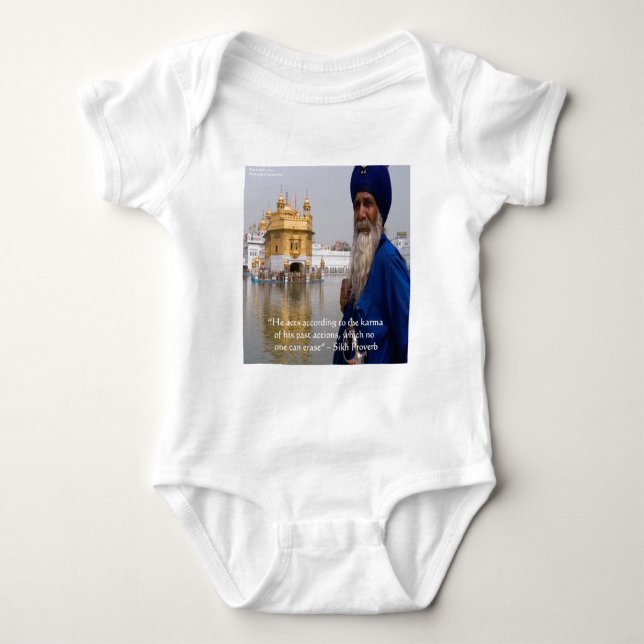 Sikh handlingar/Karmaordspråk Tee Shirt (Framsida)