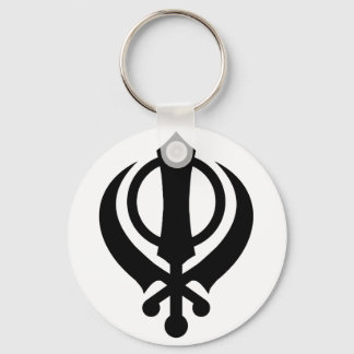 Sikh Khanda Black Nyckelring