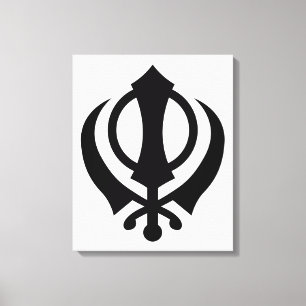 Sikh Khanda Canvastryck