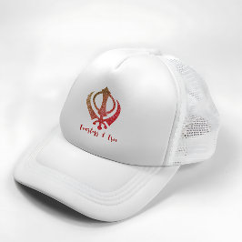 Sikh Khanda "Fearless & Free" Keps