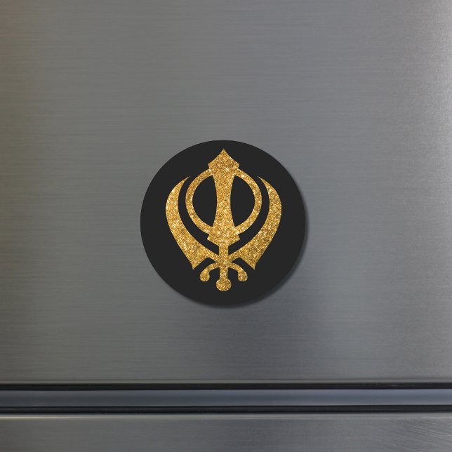 Sikh Khanda "Fearless & Free" Magnet (Skapare uppladdad)