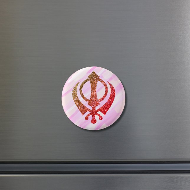 Sikh Khanda "Fearless & Free" Magnet (Skapare uppladdad)