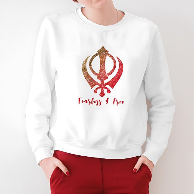 Sikh Khanda "Fearless & Free" T Shirt (Skapare uppladdad)