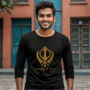 Sikh Khanda "Fearless & Free" T Shirt