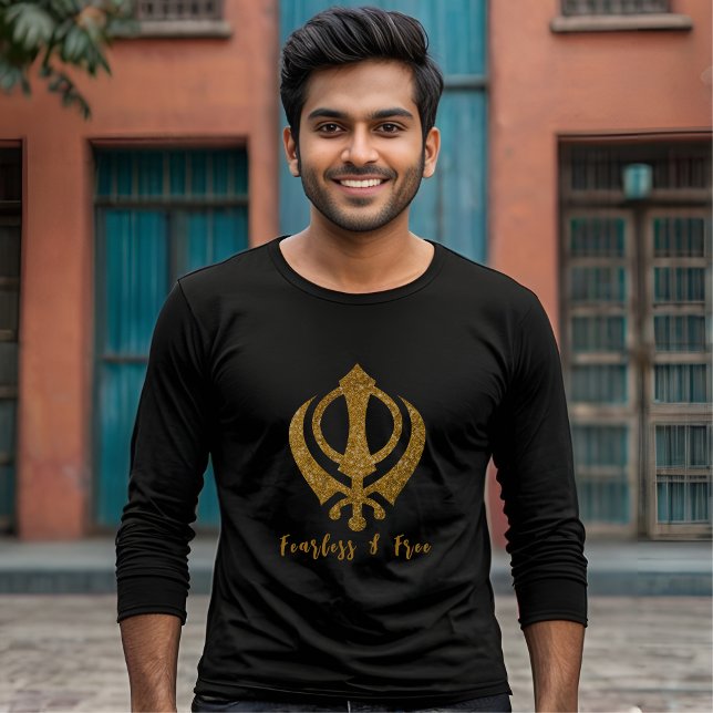 Sikh Khanda "Fearless & Free" T Shirt (Skapare uppladdad)