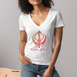 Sikh Khanda "Fearless & Free" T Shirt