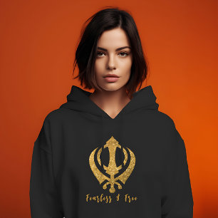 Sikh Khanda "Fearless & Free" T Shirt