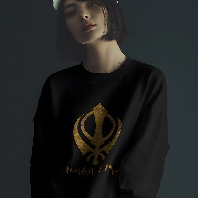 Sikh Khanda "Fearless & Free" T Shirt (Skapare uppladdad)