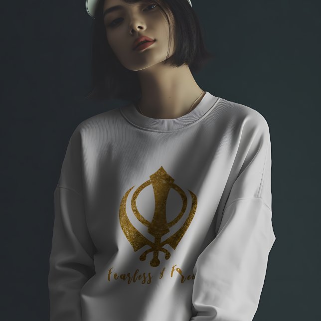 Sikh Khanda "Fearless & Free" T Shirt (Skapare uppladdad)