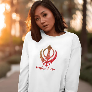 Sikh Khanda "Fearless & Free" T Shirt