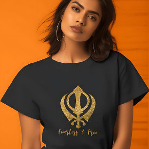 Sikh Khanda "Fearless & Free" T Shirt