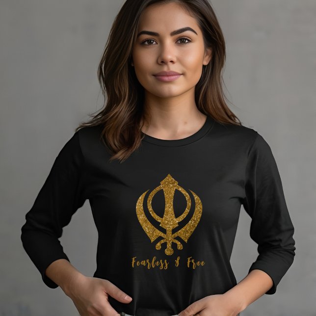 Sikh Khanda "Fearless & Free" T Shirt (Skapare uppladdad)