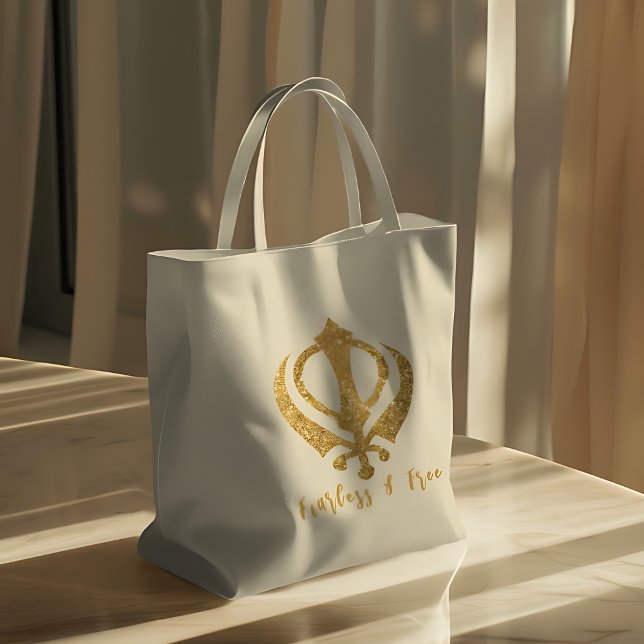 Sikh Khanda "Fearless & Free" Tygkasse (Skapare uppladdad)