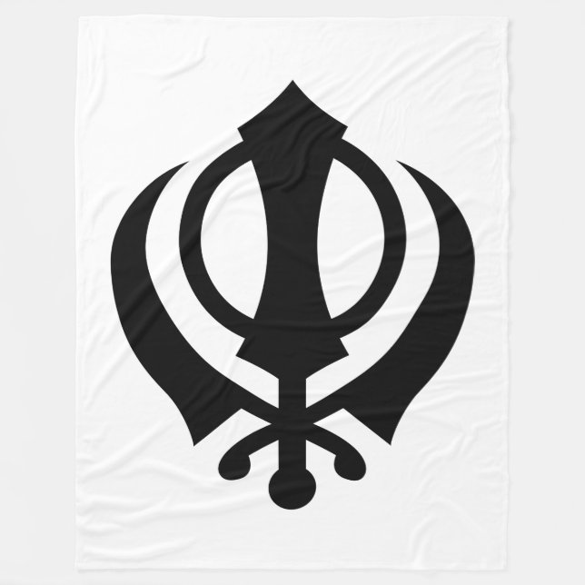 Sikh Khanda Fleecefilt (Framsidan)