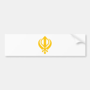 Sikh Khanda Guld Bildekal
