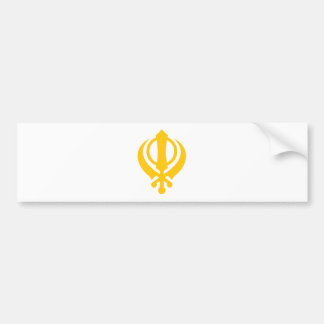 Sikh Khanda Guld Bildekal