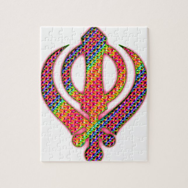 Sikh Khanda hippie Pussel (Vertikal)