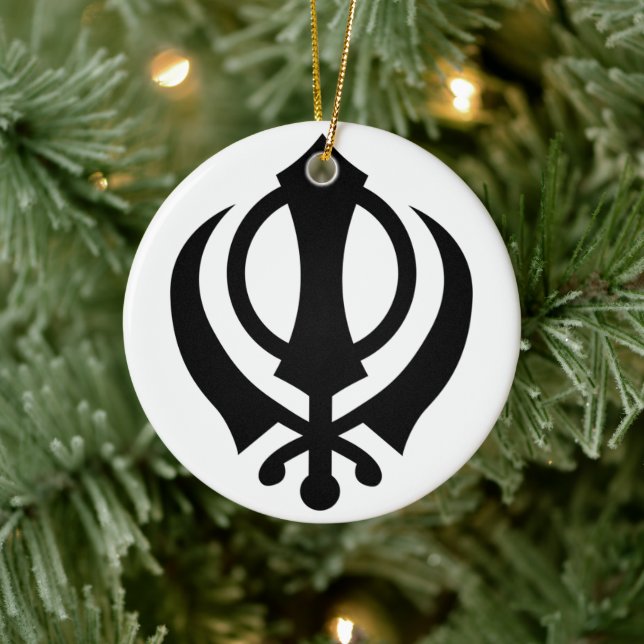 Sikh Khanda Julgransprydnad Keramik (Träd)