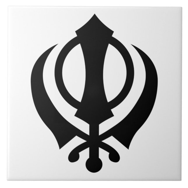 Sikh Khanda Kakelplatta (Framsidan)