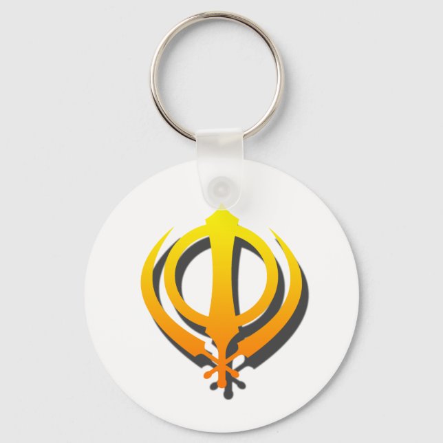 Sikh Khanda Khalsa Sikhism Punjabi Nyckelring (Framsida)