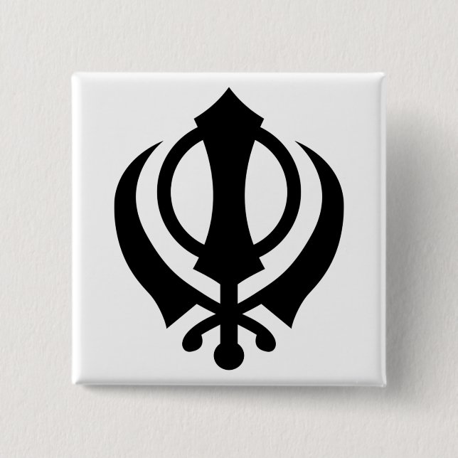 Sikh Khanda Knapp (Framsida)