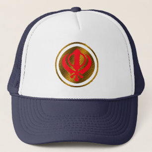 sikh khanda rektangel, dekal hatt design truckerkeps