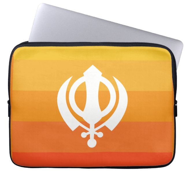 Sikh Khanda Symbol Laptop sleeve (Framsidan)