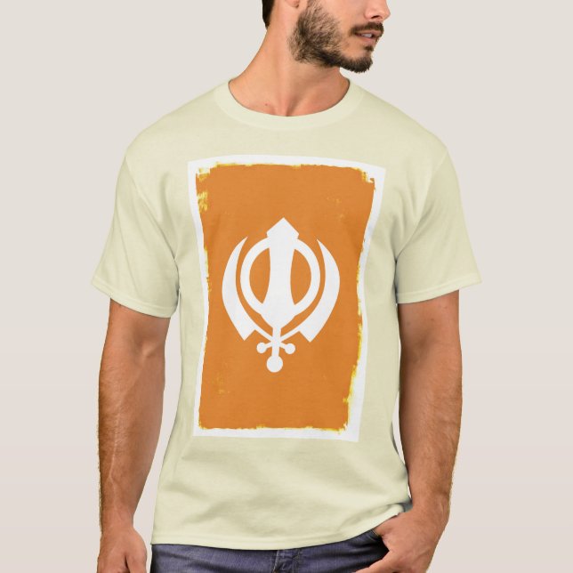 Sikh Khanda Symbol T-Shirt (Framsida)