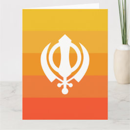 Sikh Khanda-symbolhälsningskort Kort