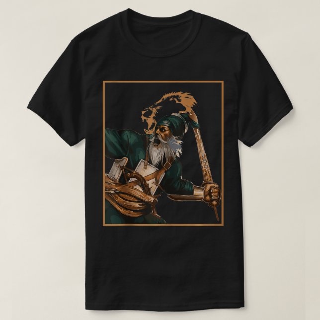 Sikh Martyr Baba Deep Singh Shahid Khanda Lejon Ta T Shirt (Design framsida)