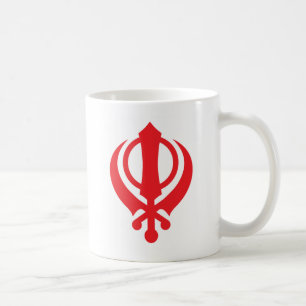 Sikh röda Khanda Kaffemugg