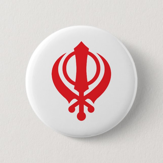 Sikh röda Khanda Knapp (Framsida)