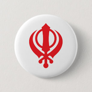 Sikh röda Khanda Knapp