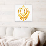 Sikh Symbol Canvas Art<br><div class="desc">Guld Khanda,  sikhreligionens symbol. ***Observera att guld färg på teckningar inte är metalliska.*** Fler produkter med den här designen finns i butikens Sikh-kategori.</div>