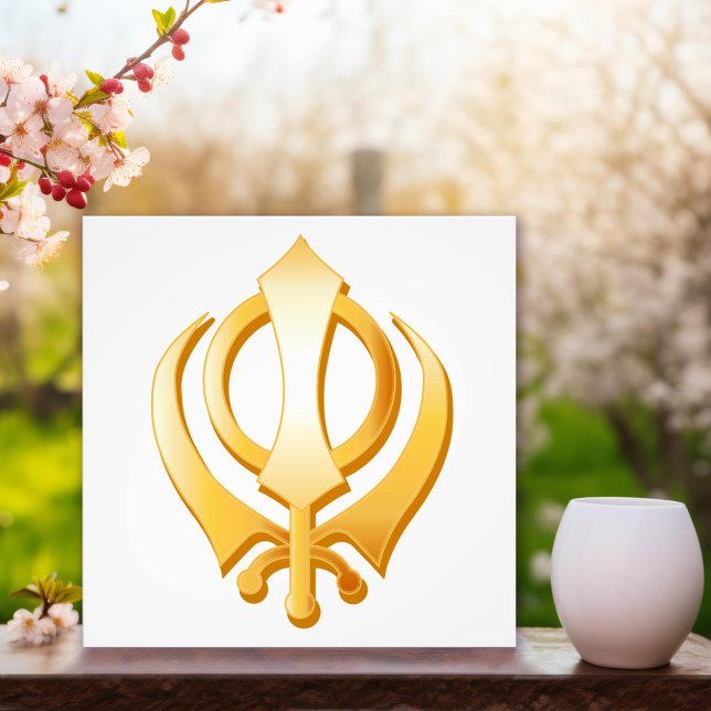 Sikh Symbol Fototryck (Sikh Photo Print,
Gold Khanda, symbol of the Sikh religion. )