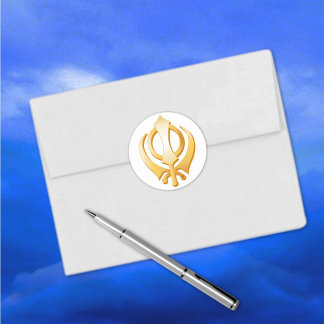 Sikh Symbol Runt Klistermärke