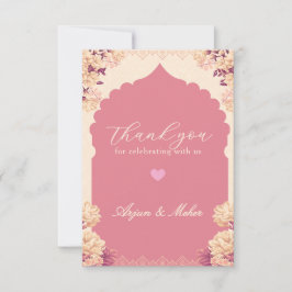 Sikh Wedding Thank You Card | Elegant Punjabi Wedd Tack Kort