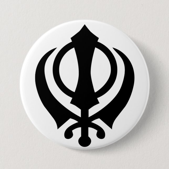 Sikhen Khanda knäppas Knapp (Framsida)